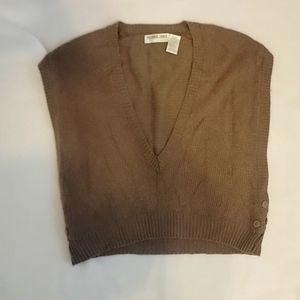 Vintage Sweater Vest Brown Cable Knit Silk Blend Korea Victoria  Jones by Halli